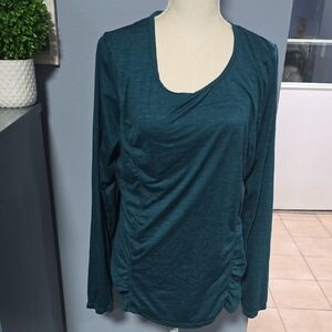 GAIAM Teal Long Sleeve Women's Tee